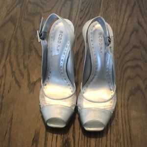 BCBGirls Silver strap heels